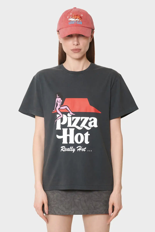 women#@Футболка PIZZA HOT чорна