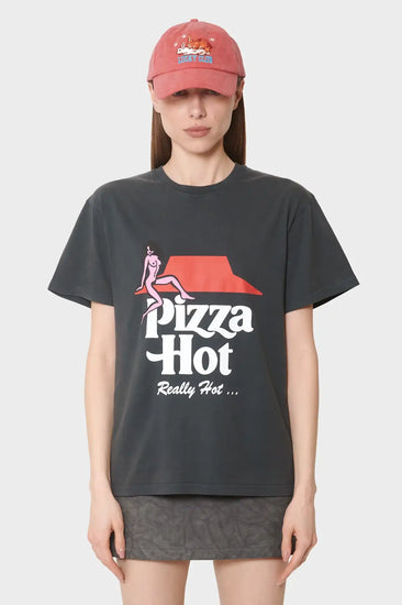 women#@Футболка PIZZA HOT чорна