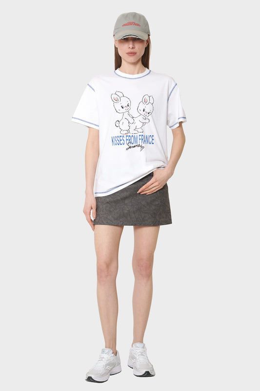 women#@Футболка XOXO, SERENA біла