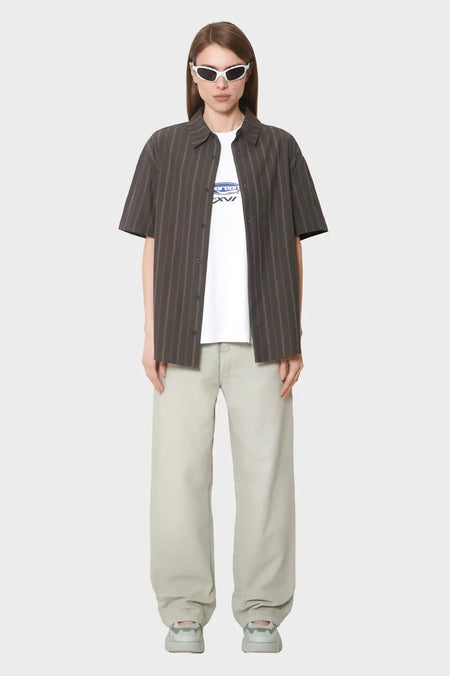women#@Сорочка WASHED STRIPE чорна