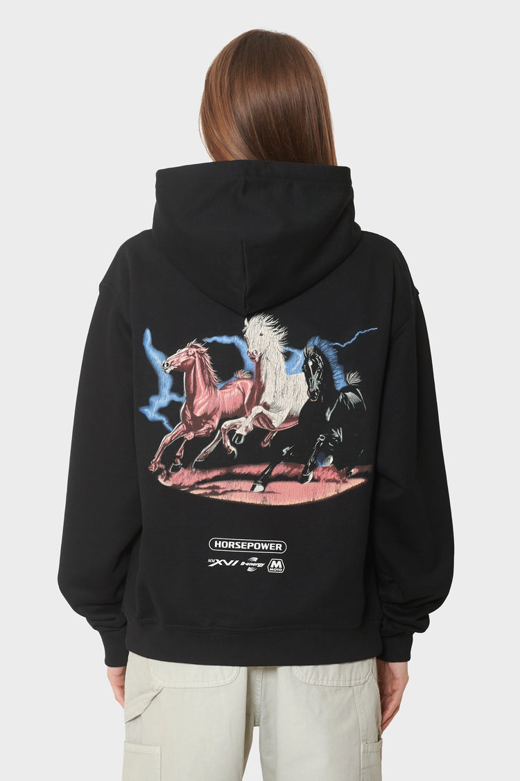 women#@Худі HORSEPOWER чорне