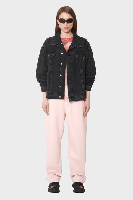 women#@Джинсова куртка OVERSIZED DENIM JACKET чорна