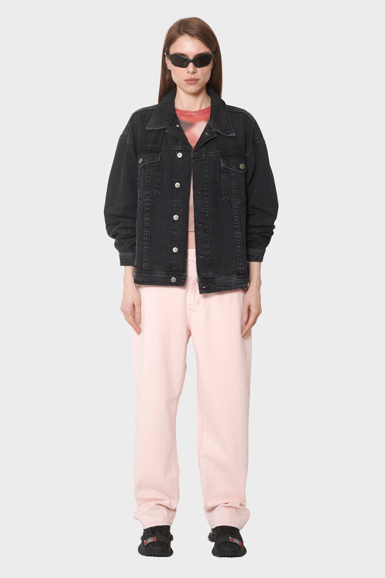 women#@Джинсова куртка OVERSIZED DENIM JACKET чорна