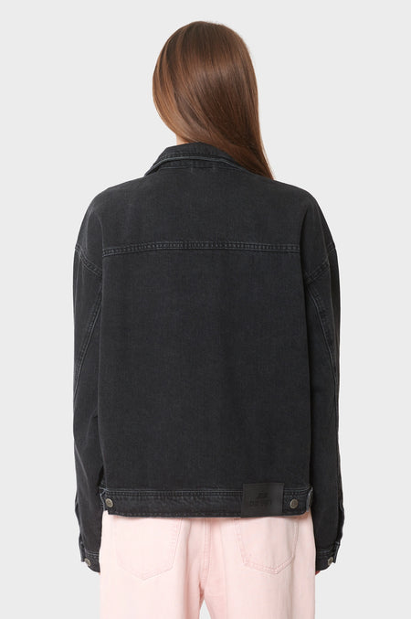women#@Джинсова куртка OVERSIZED DENIM JACKET чорна