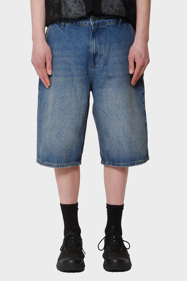Джинсовые шорты STRAIGHT DENIM SHORTS синие Фото 3