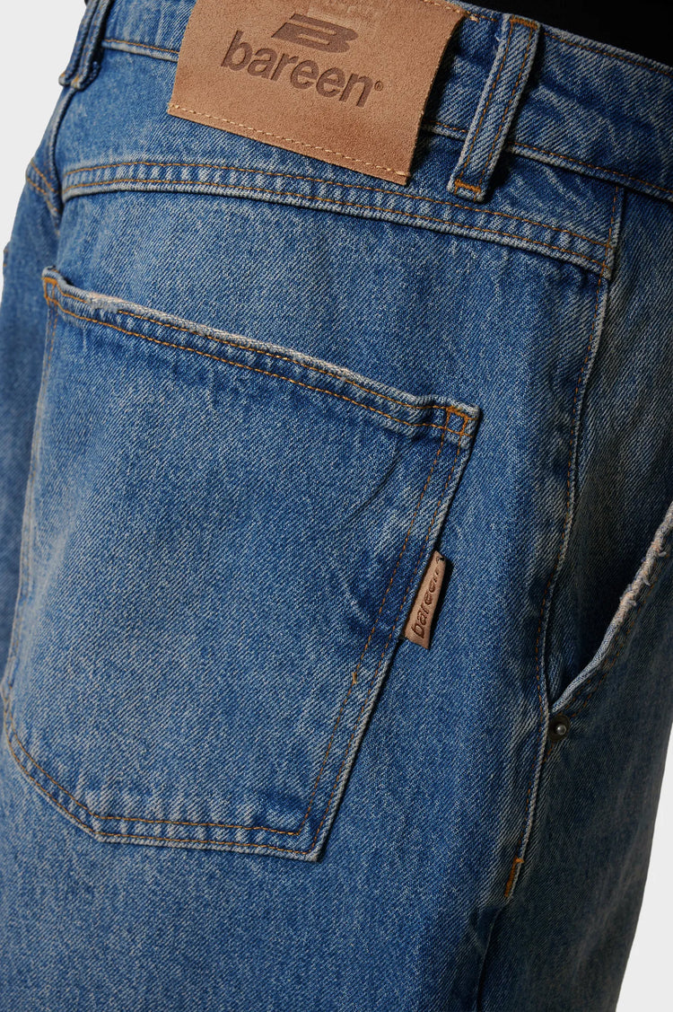 Джинсовые шорты STRAIGHT DENIM SHORTS синие