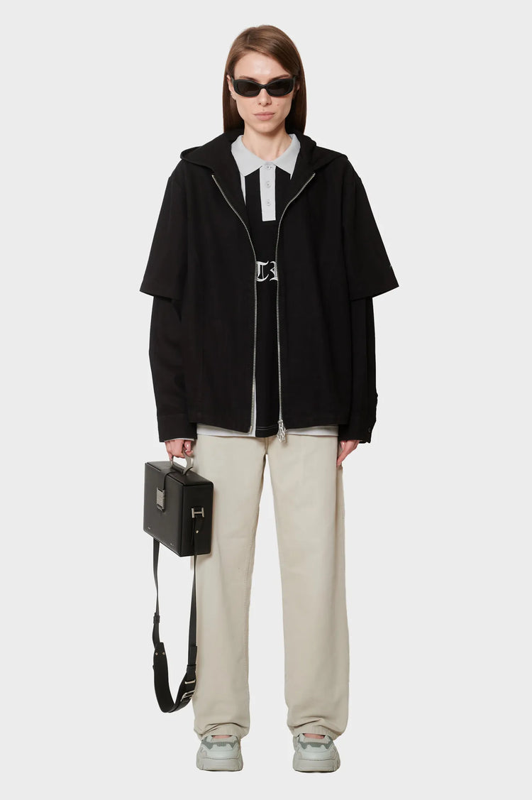 women#@Зіп-худі HOODED SHIRT чорне
