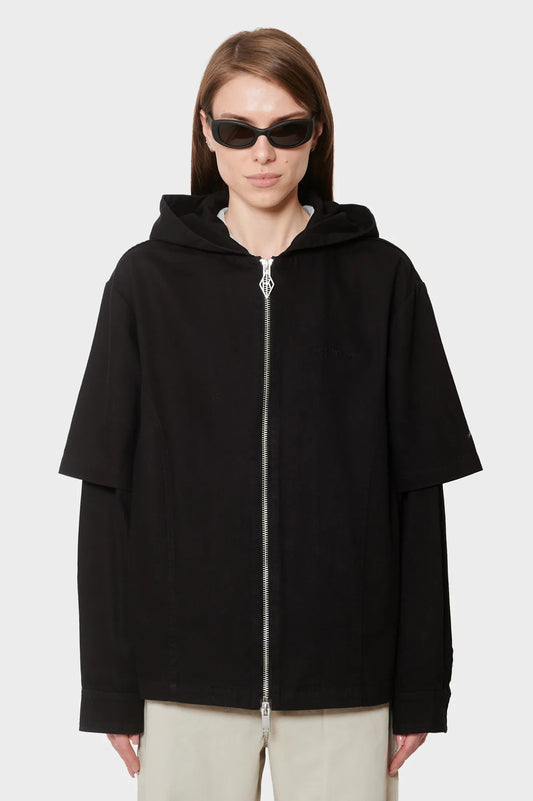 women#@Зіп-худі HOODED SHIRT чорне