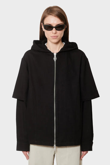women#@Зіп-худі HOODED SHIRT чорне