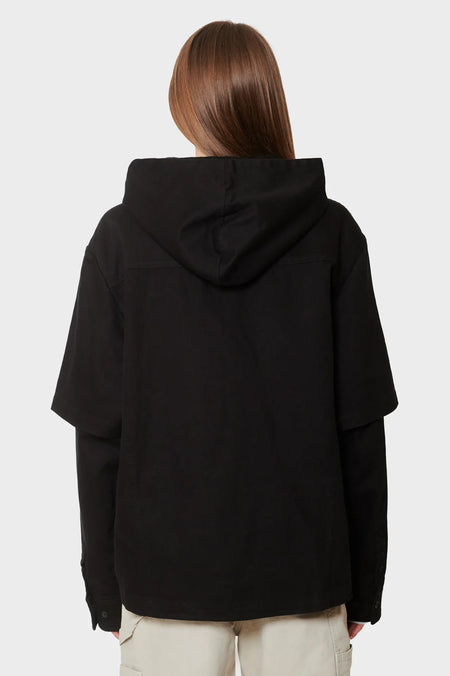 women#@Зіп-худі HOODED SHIRT чорне