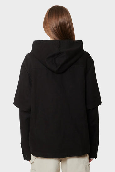 women#@Зіп-худі HOODED SHIRT чорне