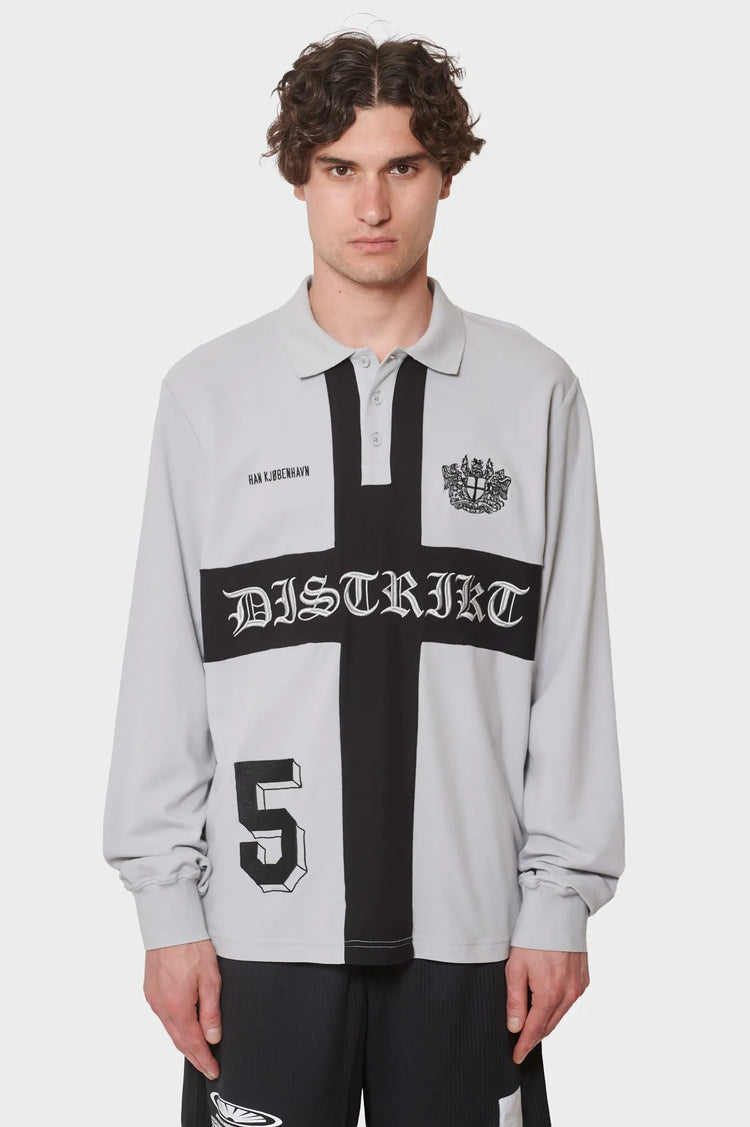 men#@Джерсі DISTRIKT POLO LS сіре