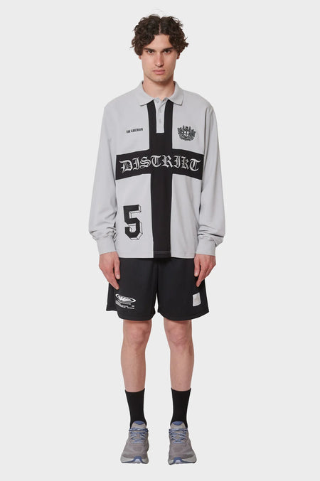 men#@Джерсі DISTRIKT POLO LS сіре