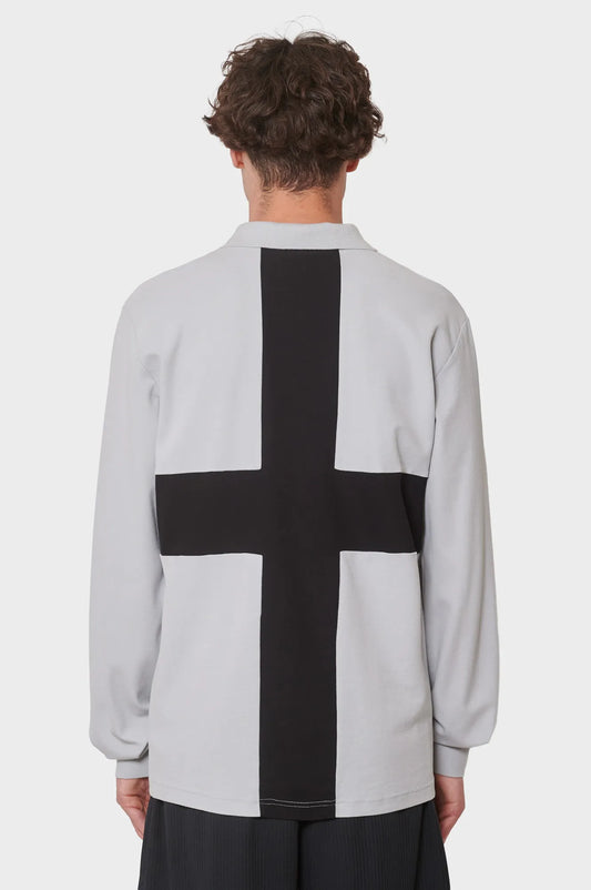 men#@Джерсі DISTRIKT POLO LS сіре