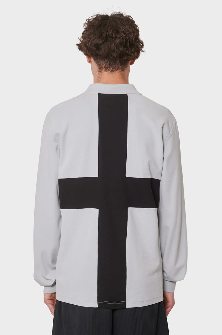 men#@Джерсі DISTRIKT POLO LS сіре