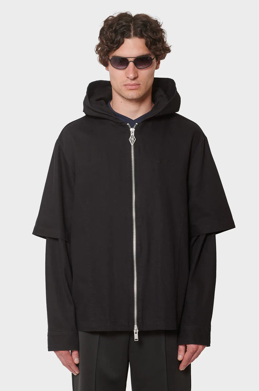 men#@Зіп-худі HOODED SHIRT чорне
