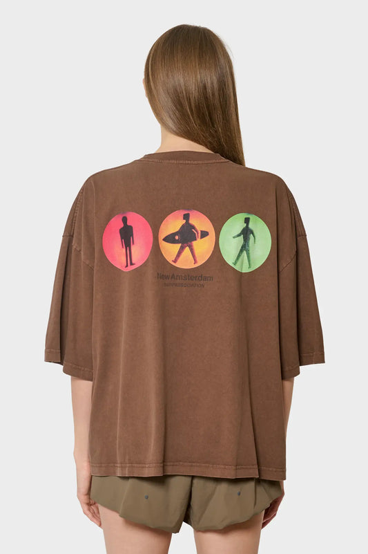 women#@Футболка TRAFFIC TEE коричнева