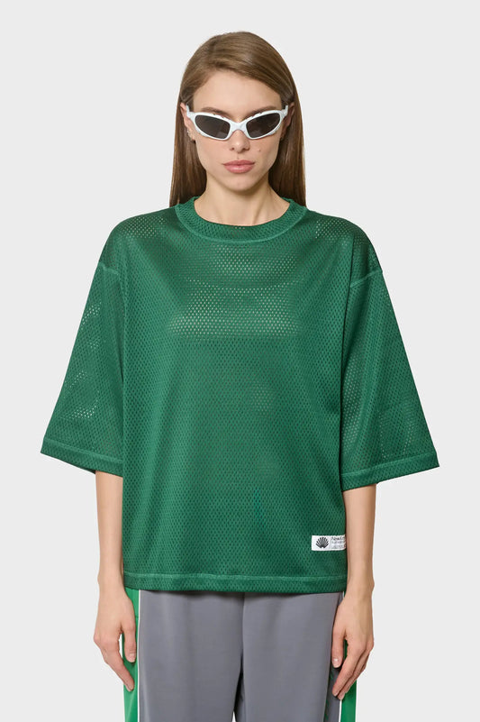 women#@Футболка MESH JERSEY зелена