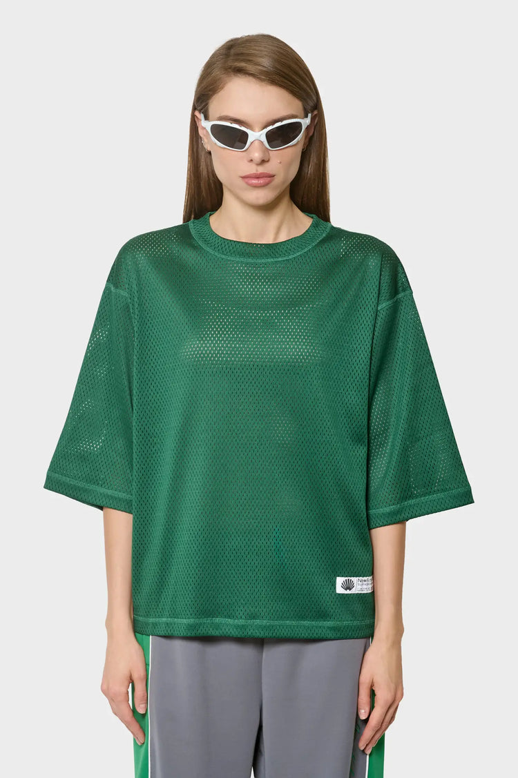 women#@Футболка MESH JERSEY зелена