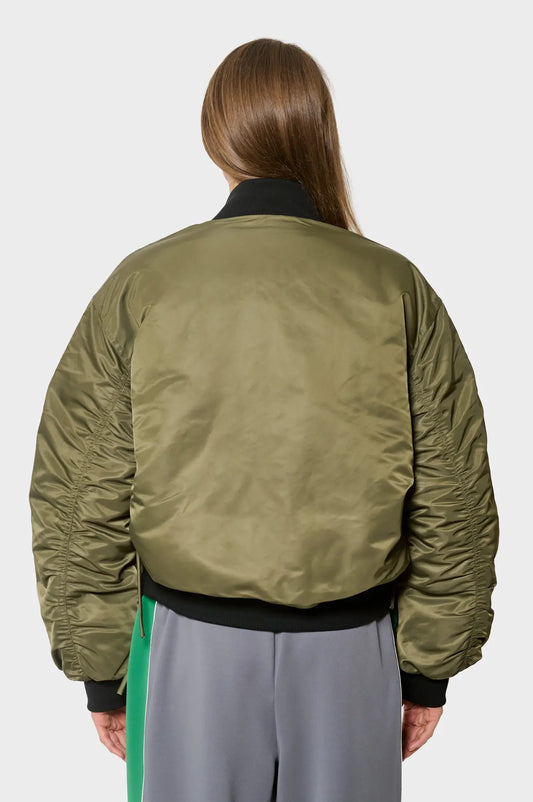 women#@Куртка REVERSIBLE BOMBER JACKET зелена