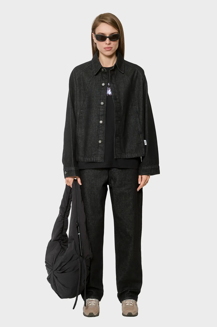 women#@Джинсова сорочка DENIM OVERSHIRT чорна