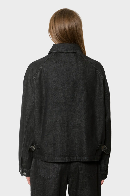 women#@Джинсова сорочка DENIM OVERSHIRT чорна