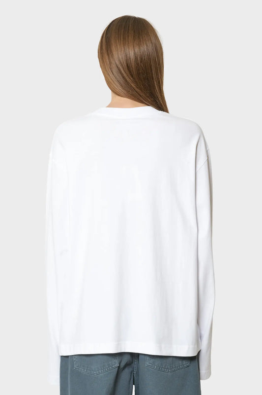 women#@Лонгслів OVERSIZED LONGSLEEVE LOGO білий