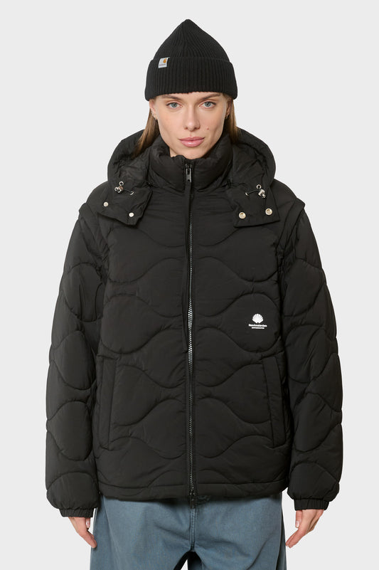 women#@Куртка DETACHABLE JACKET чорна