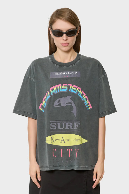 women#@Футболка ANNOUNCEMENT TEE темно-сіра