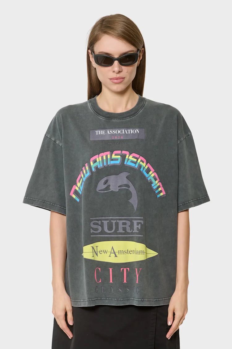 women#@Футболка ANNOUNCEMENT TEE темно-сіра