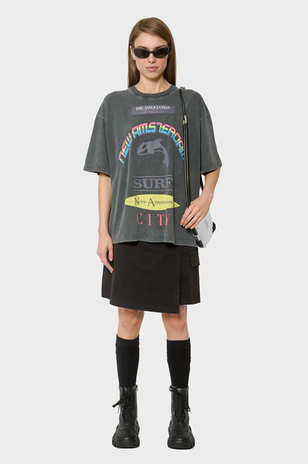 women#@Футболка ANNOUNCEMENT TEE темно-сіра