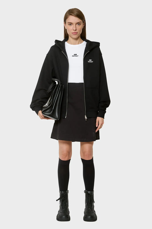 women#@Худі OVERSIZED ZIP HOODIE LOGO чорне