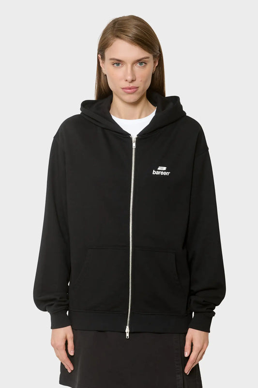 women#@Худі OVERSIZED ZIP HOODIE LOGO чорне
