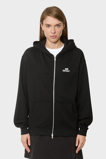 women#@Худі OVERSIZED ZIP HOODIE LOGO чорне