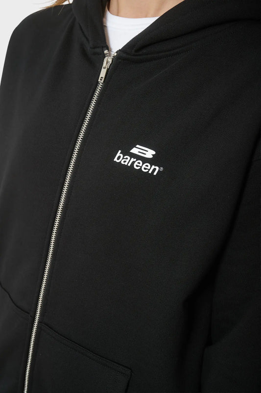 Худі OVERSIZED ZIP HOODIE LOGO чорне