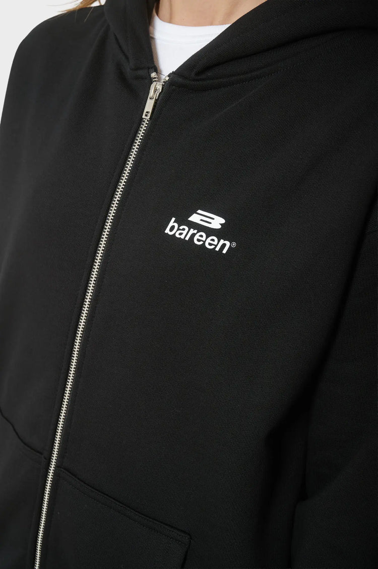 Худі OVERSIZED ZIP HOODIE LOGO чорне