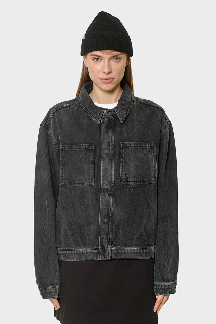 women#@Куртка DENIM OVERSHIRT чорна