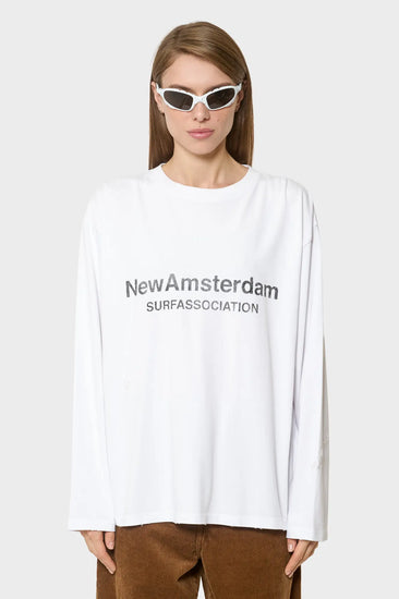 women#@Лонгслів WORKED LOGO LONGSLEEVE білий