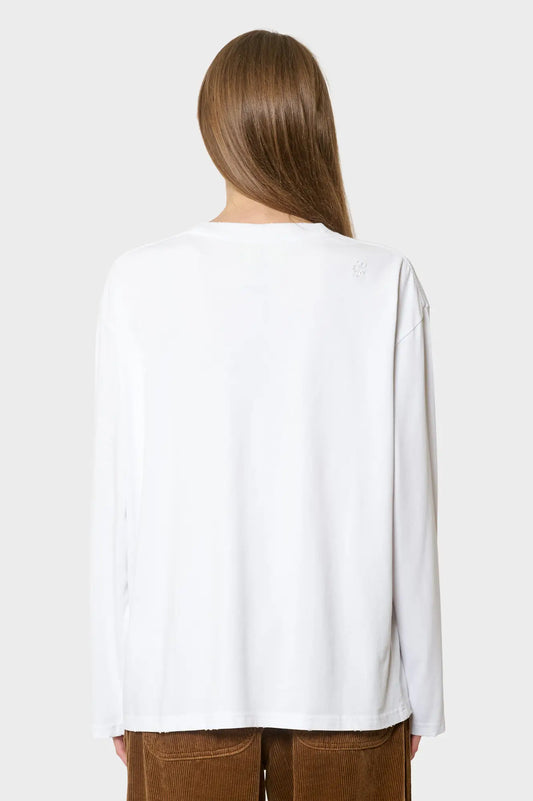 women#@Лонгслів WORKED LOGO LONGSLEEVE білий