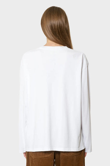 women#@Лонгслів WORKED LOGO LONGSLEEVE білий
