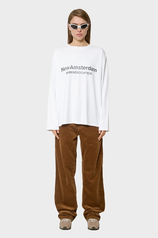 women#@Лонгслів WORKED LOGO LONGSLEEVE білий