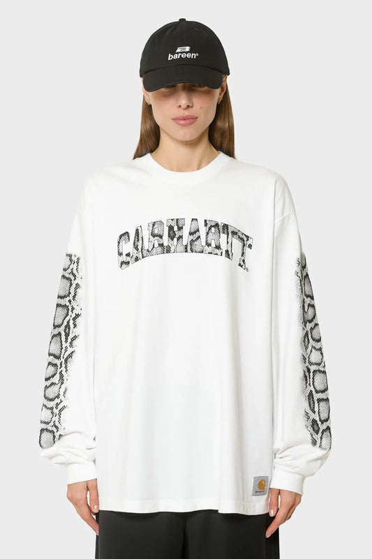 women#@Лонгслів L/S CAMO SNAKE T-SHIRT білий