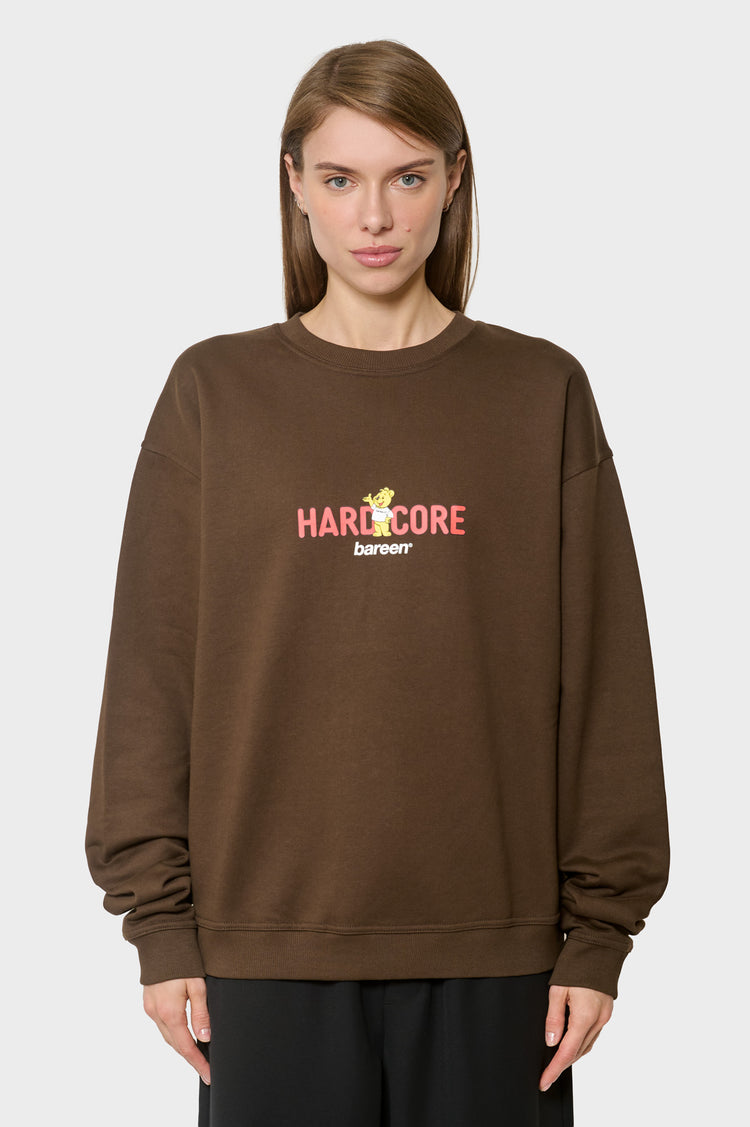 women#@Світшот HARDCORE OVERSIZED CREWNECK чорне