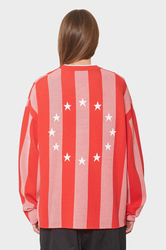 women#@Джерсі SOCCER LS STRIPED червоне
