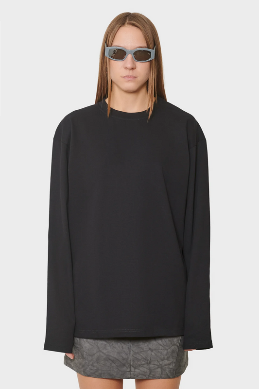 women#@Лонгслів LOGO BACK чорний