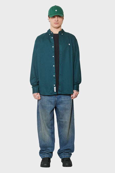 men#@Сорочка MADISON темно-зелена