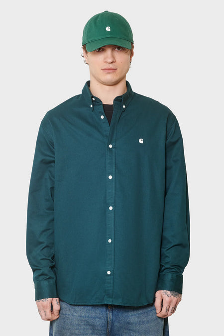 men#@Сорочка MADISON темно-зелена