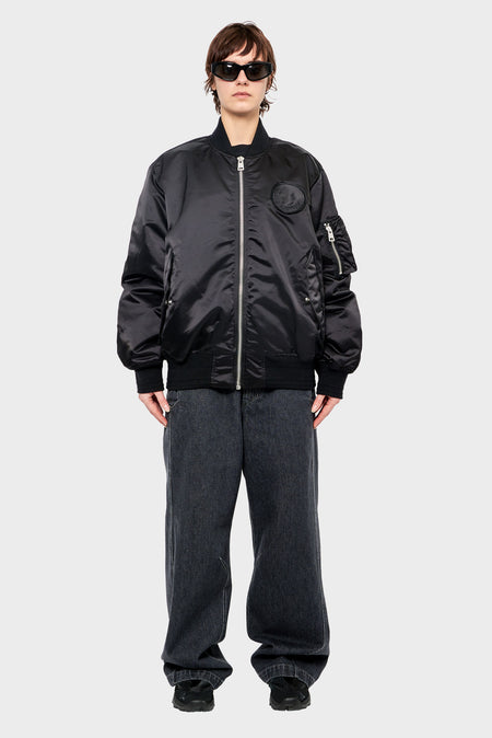 women#@Куртка NYLON BOMBER чорна