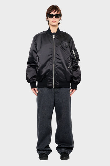 women#@Куртка NYLON BOMBER чорна