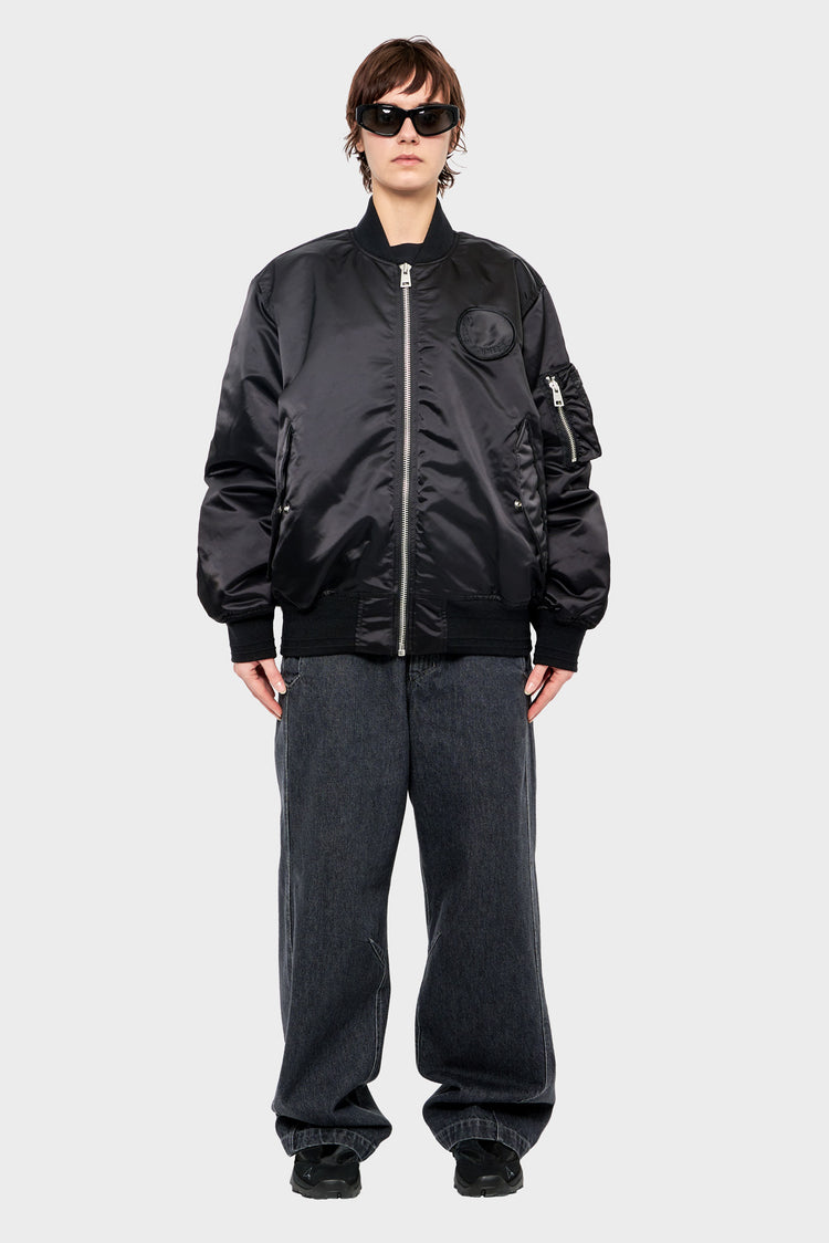 women#@Куртка NYLON BOMBER чорна